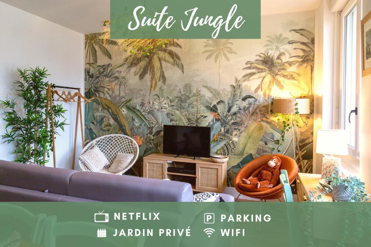 Suite Jungle - Jardin, Netflix Et Parking - Le Manoir Aux Pommes Orbec Exterior foto